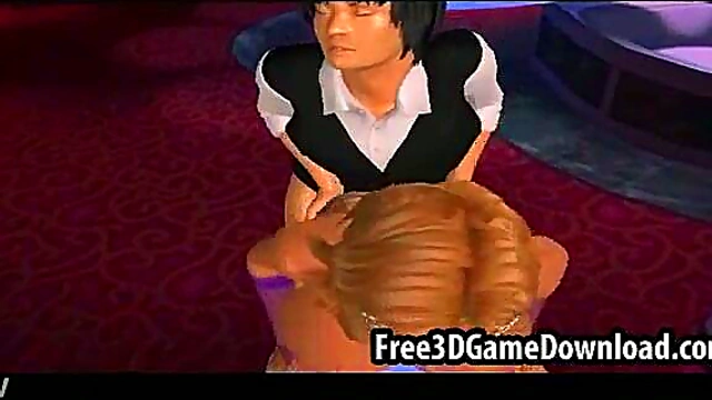 3D Anime Stripper Fucks Asian Customer In Hardcore Hentai Scene