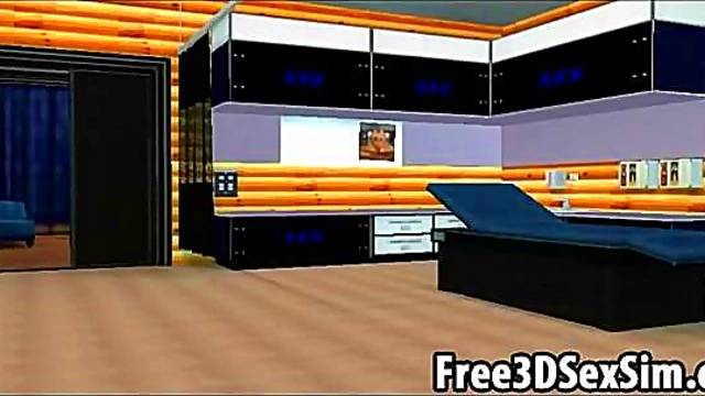 Foxy 3D Cartoon Babe Sucks Dick & Gets Fucked Hardcore