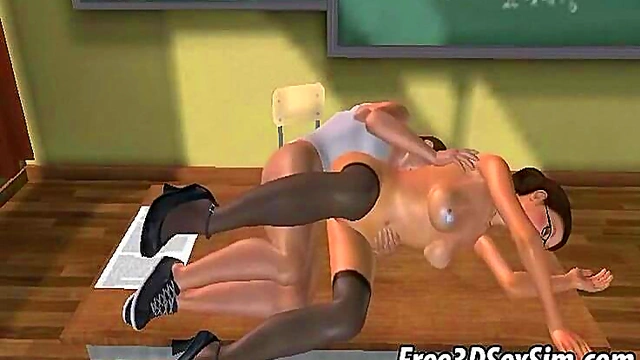 Hot 3D Brunette Babe Gets Fucked Hard In Anime Hardcore Scene