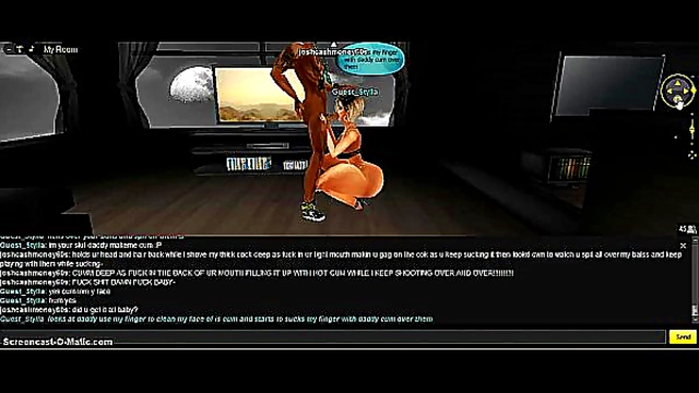 Stylized Room Head Bangs in 3D Hentai Game Animation