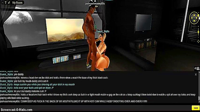 Stylized Room Head Bangs in 3D Hentai Game Animation