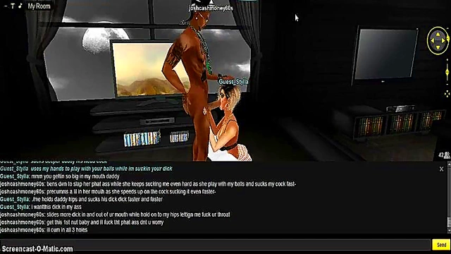 Stylized Room Head Bangs in 3D Hentai Game Animation