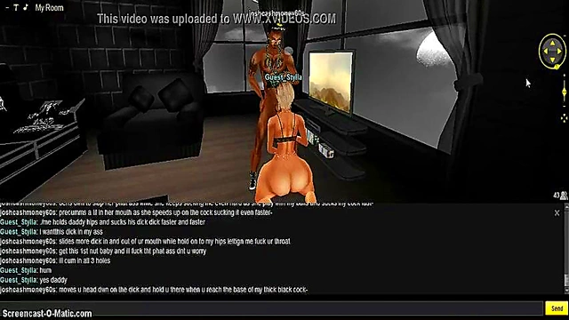 Stylized Room Head Bangs in 3D Hentai Game Animation