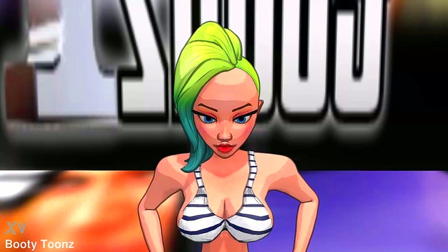 Incredible Busty Kim Bounces Her Booty in 3D Anime Action