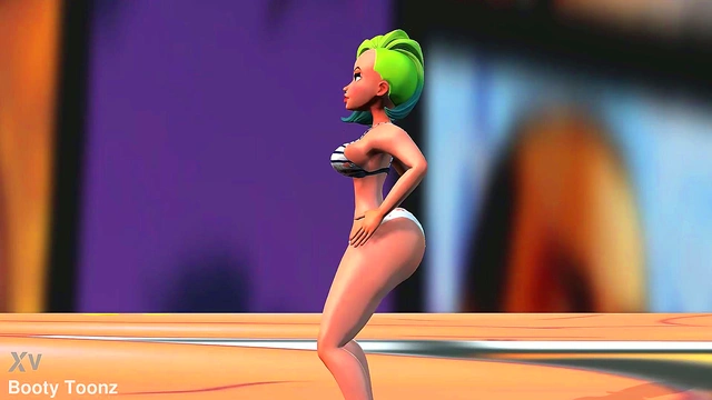Incredible Busty Kim Bounces Her Booty in 3D Anime Action