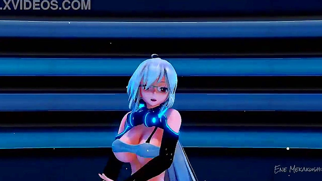 Haku Leads The Way With Big Tits And Busty Action In MMD Animations