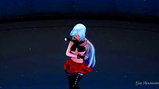 Haku Leads The Way With Big Tits And Busty Action In MMD Animations