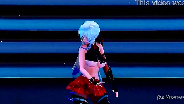 Haku Leads The Way With Big Tits And Busty Action In MMD Animations