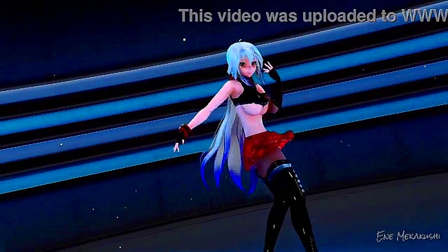 Haku Leads The Way With Big Tits And Busty Action In MMD Animations