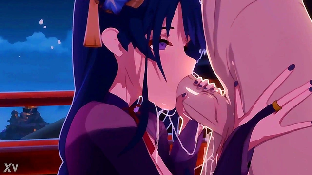 Raiden Shogun Takes Big Dick Oral Sex for Juicy AnimeCumSHOT