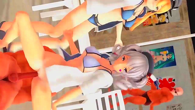 Prinz Eugen & Kashima Share Intimate Love in 3D Anime Music Video