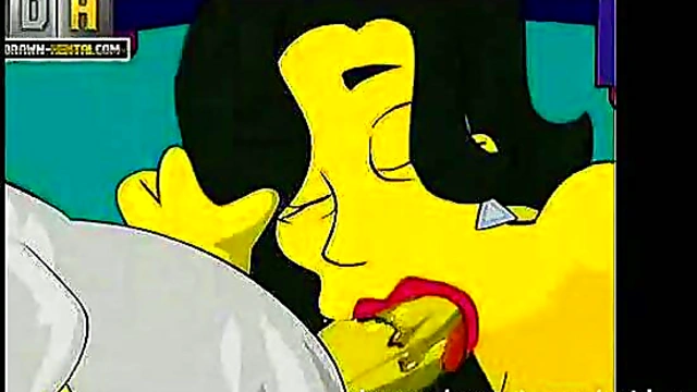 Homer & Marge Simpsons Cartoon Threesome – Anal, Blowjob, Facial Feast