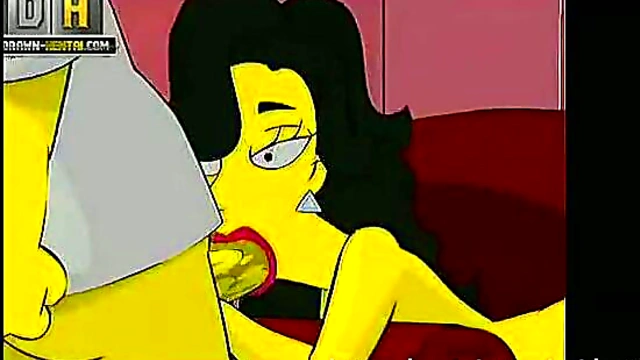 Homer & Marge Simpsons Cartoon Threesome – Anal, Blowjob, Facial Feast