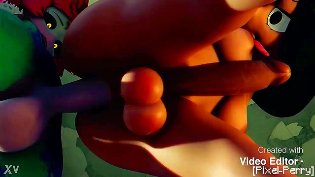 Hot My Hero Academia Futa Scene – Mina Ashido Fucks Tsuyu For ASTEAM XXX Action