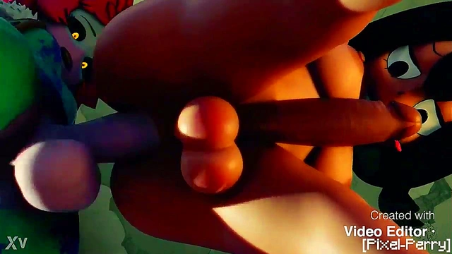 Hot My Hero Academia Futa Scene – Mina Ashido Fucks Tsuyu For ASTEAM XXX Action