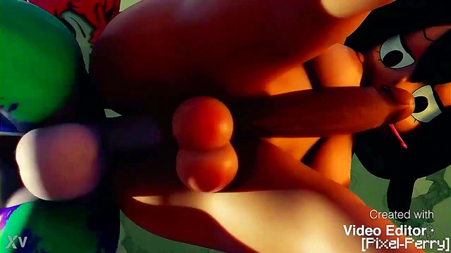 Hot My Hero Academia Futa Scene – Mina Ashido Fucks Tsuyu For ASTEAM XXX Action