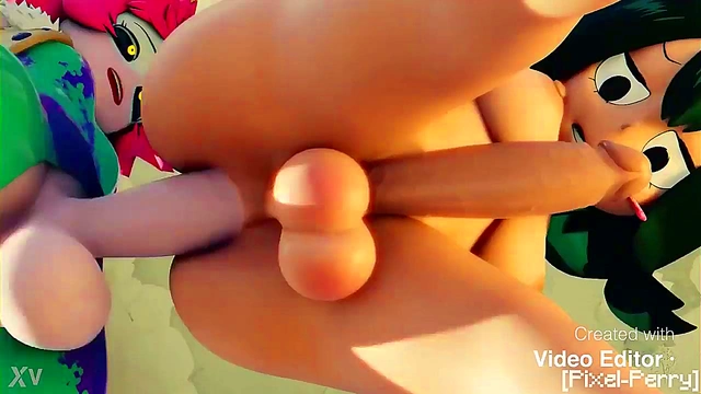 Hot My Hero Academia Futa Scene – Mina Ashido Fucks Tsuyu For ASTEAM XXX Action