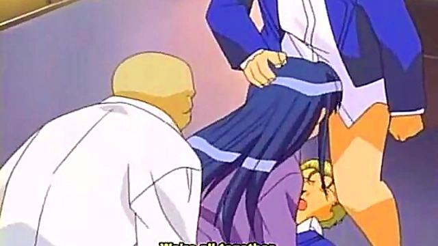 Horny Hentai Teacher Fucked By Three Students In Wild Anime Action