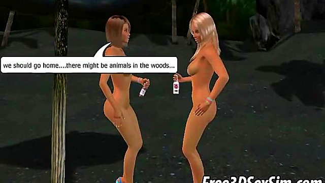 Foxy 3D Cartoon Babes Get Fucked Hardcore On The Beach