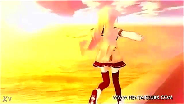 Naked Anime Chick Seduces Gamer for Ecchi Fun in Hot Gameplay Session