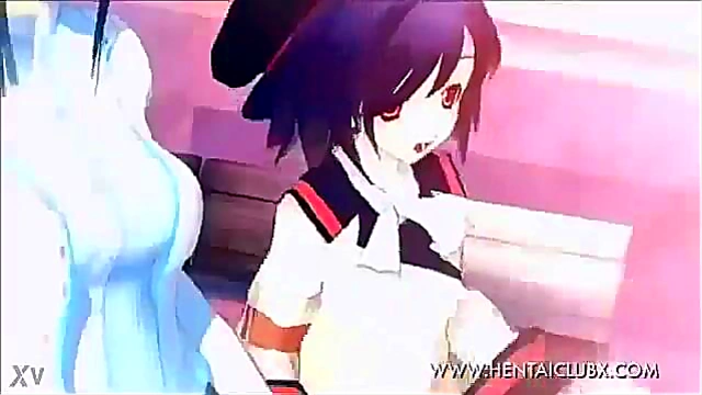 Naked Anime Chick Seduces Gamer for Ecchi Fun in Hot Gameplay Session