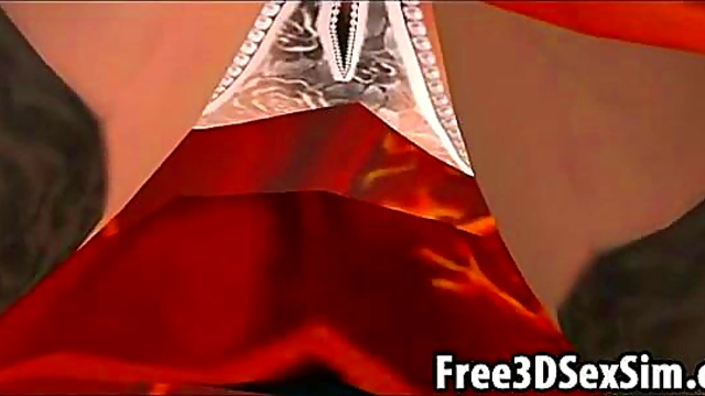 Sexy 3D Cartoon Secretary Sucks Hard Cock For Intense Blowjob Session