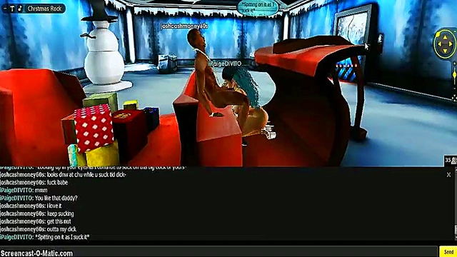 3D Anime Paige Gives Mind-Blowing Head In Game IMVU Scene