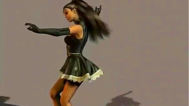 Virtual Stripper Shows Big Tits & Gives Blowjob On Stage In 3D Hentai Anime