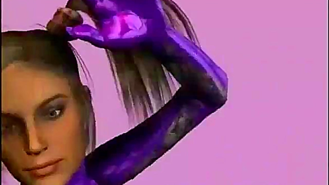 Virtual Stripper Shows Big Tits & Gives Blowjob On Stage In 3D Hentai Anime