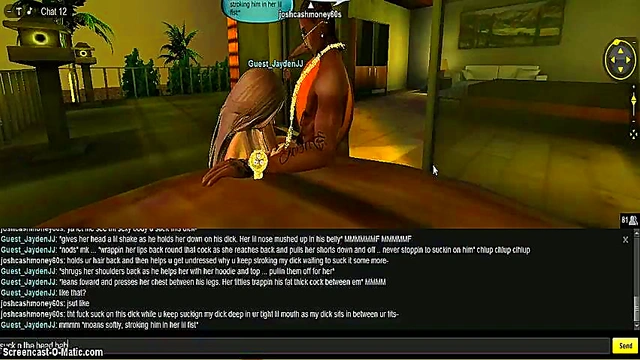 3D Anime Chick Rides JJ Head for Intense Game Porn Action