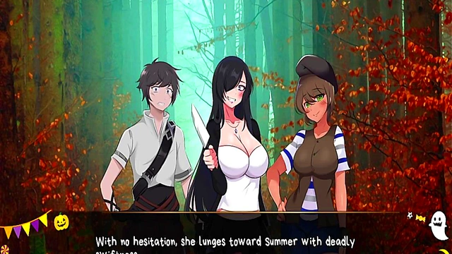 Succubus Demon Girl Rides Cock for Creamy Finish in Horror Mansion Anime