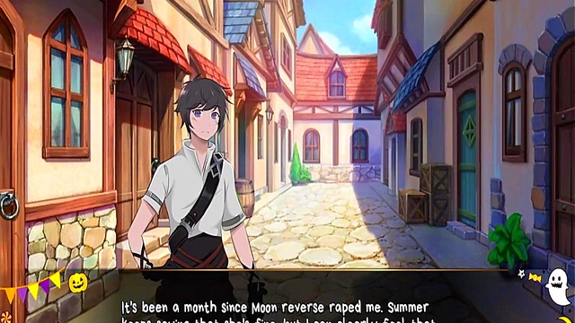 Succubus Demon Girl Rides Cock for Creamy Finish in Horror Mansion Anime