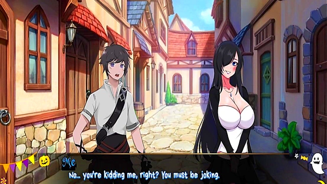 Succubus Demon Girl Rides Cock for Creamy Finish in Horror Mansion Anime