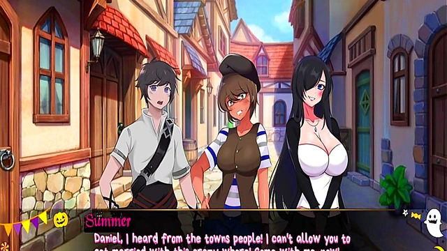 Succubus Demon Girl Rides Cock for Creamy Finish in Horror Mansion Anime