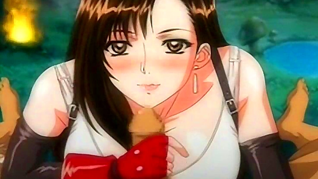 Tifa FF7 Big Tits Toon Anime Blowjob Action