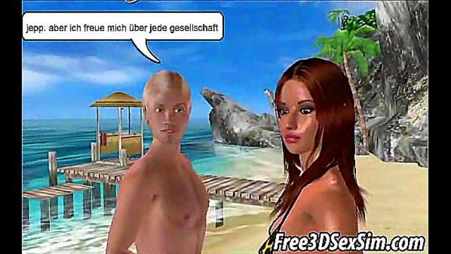 Sexy 3D Brunette Babe Gets Fucked Hard On The Beach In Hardcore Outdoor Action