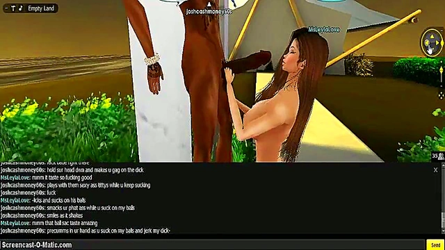 Leyla Gives Intense Blowjob In 3D Anime Game Adventure