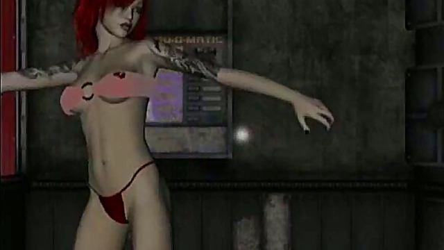 Busty Redhead Strips & Dances Before Hardcore Blowjob Session