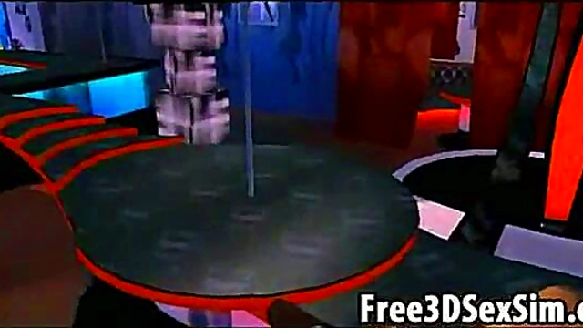 Foxy 3D Cartoon Stripper Babes Get Fucked Hardcore In Anime Group Fun