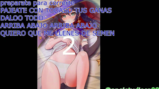 Mona Forces Anal Pleasure & JOI Instructions in Spanish Hentai Anime Femdom Fantasy