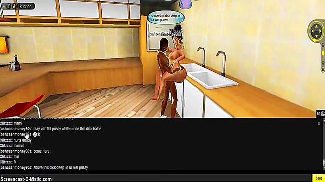 3D Hentai Game Chick Gets Pleasured in Kitchen Fantasies