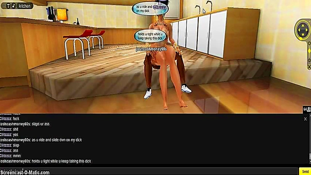 3D Hentai Game Chick Gets Pleasured in Kitchen Fantasies