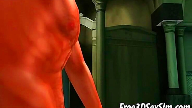 Busty 3D Brunette Sucks Dick & Gets Fucked Hardcore Anime Style