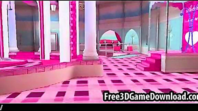 Enter Beautiful 3D Cartoon Palace for Hot Anime Babe Action & Big Tits Fun