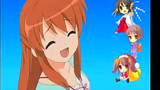 Naked Haruhi Seduces in Ecchi Anime Scenes With Sexy Girls