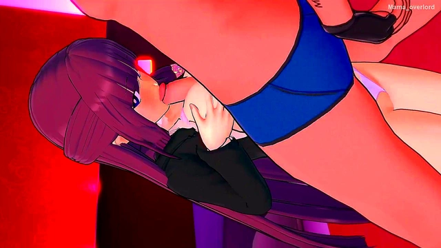 Purple-Haired Fern Enjoys Uncensored Fun in Love Hotel Room