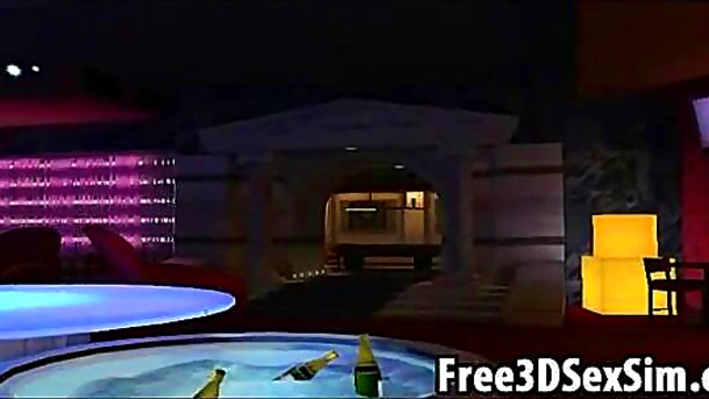 Sexy 3D Brunette Cartoon Babe Dances Seductively For Your Pleasure