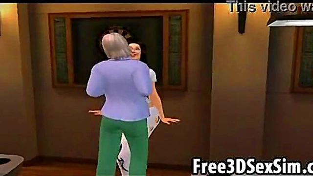 Sexy 3D Brunette Cartoon Babe Dances Seductively For Your Pleasure