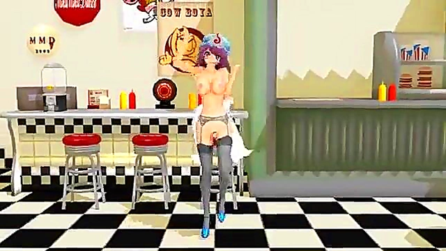Yuyuko Dances Seductively in Touhou MMD Anime Video