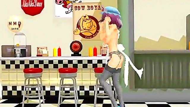 Yuyuko Dances Seductively in Touhou MMD Anime Video